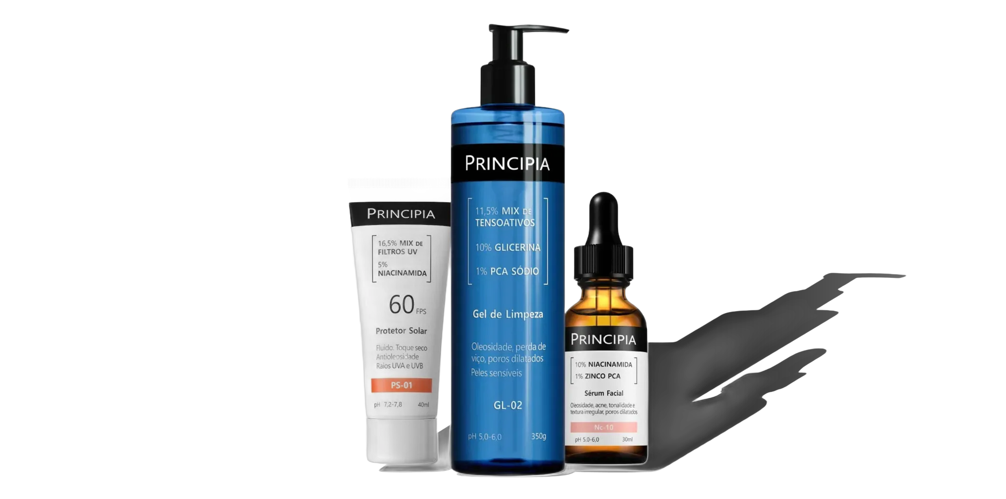 Kit Rotina Básica GL-01 + AH-2 + PS-01 - Principia